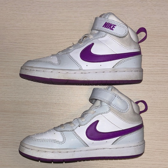 Nike Kids High-Top Sneakers - White and Purple - Picture 4 of 5